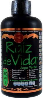 RAIZ DE VIDA JUGO VERDE 1LT FCO NEGRO