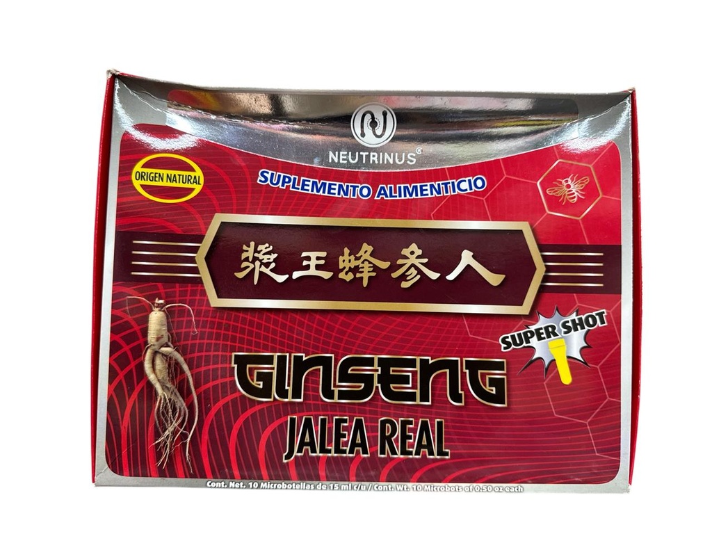 INGERIBLE GINSENG JALEA REAL ROJA CON 10