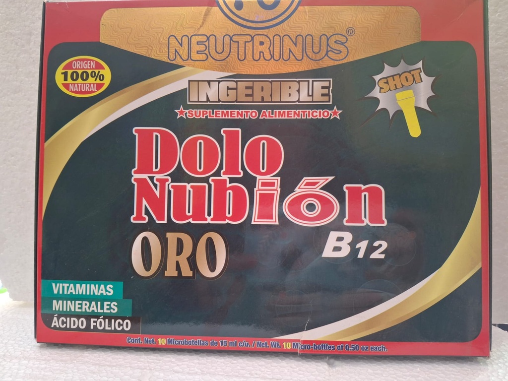 INGERIBLES DOLO NEUROBION  ORO CON 10 NUBION