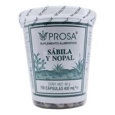 SABILA Y NOPAL VASO C/150 CAP PROSA