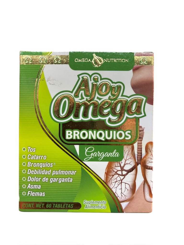 AJO Y OMEGA BRONQUIOS 60 TABS