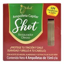 AMPOLLETA CAPILAR CON 4 SHOT VELVET