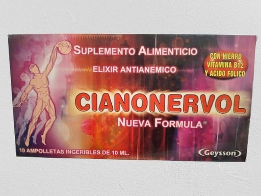 [GEN-1081] AMP. CIANONERVOL C/10 HIERRO Y ACIDO