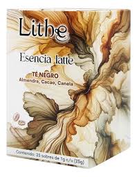 [7501055402373] LITHE ESENCIA LATTE TE NEGRO 25 SOBRES