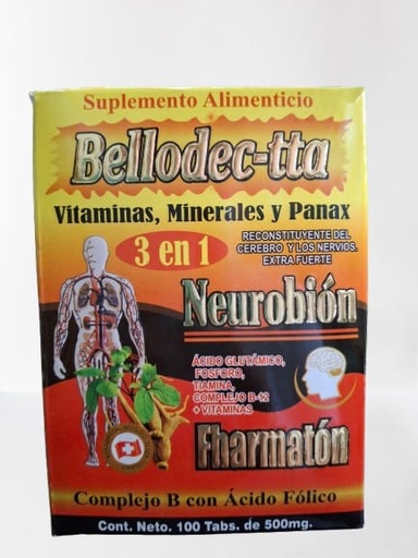 [7587845400989] BELLODECTA  3 EN 1 100 TAB D BETA